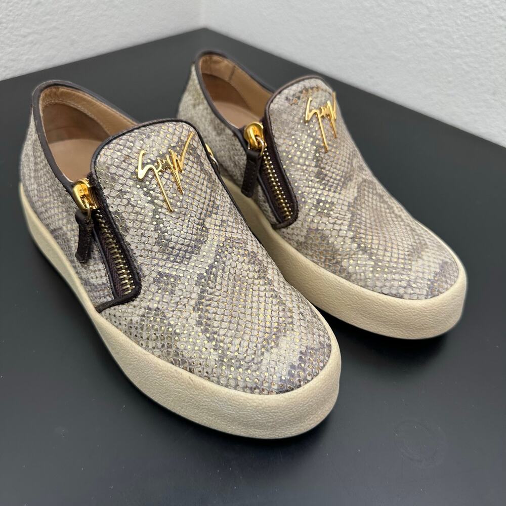 Giuseppe Zanotti Women Devon Python Print Slip On… - image 2